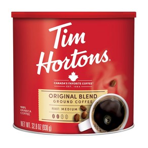 캐나다 팀홀튼 분쇄 커피 4종 모음 (100% 콜롬비아 다크 디카페 오리지널) - TIM HORTONS FINE GRIND COFFEE 4 TYPES, 오리지널(930g), 930g, 1개