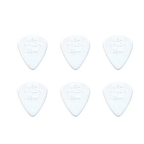 지엠뮤직_세트(6) 던롭피크 44R.38 Nylon STD 0.38mm 나일론 스탠다드 Dunlop PICK (No.4세트), 단품, 1개