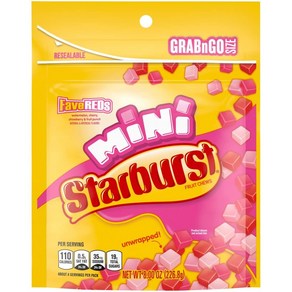 STARBURST Faveeds Fuit Chewy Candy Gab N Go 226.8g(8oz) 백, 1개, 226.8g