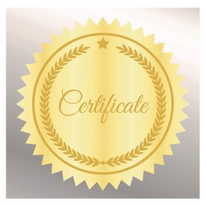 CERTIFICATE 금은동스티커