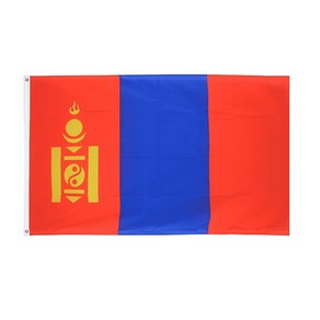 몽골 국기 대형 깃발 mongolia national flag 게양기 응원 벽장식, 1개