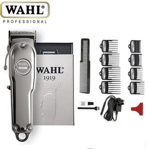 전자 Wahl 5 성 시리즈 무선 시니어 8504-400 - 70 분 실행 시간 이발사 스타일리스트용, 05 Wahl 1919 Metal_03 영국 플러그