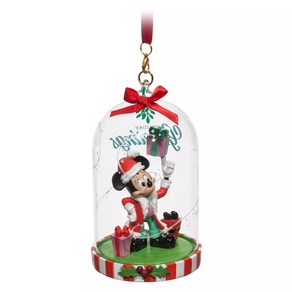 [Disney Stoe] 2023 디즈니 스토어 산타 미키 마우스 글라스 돔 오너먼트 Santa Mickey Mouse Glass Dome Onament