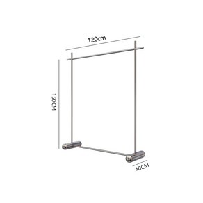 스탠드 행거 옷걸이 의류매장 가정 트랜디, 스테인레스 스틸 부드러운120X150 높이