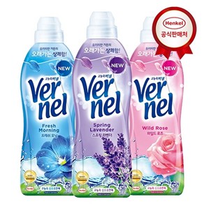 헨켈 고농축 버넬 섬유유연제 0.9L 3개 라벤더+와일드+프레쉬, 버넬 0.9L 3개 라벤더+와일드+프레쉬, 1세트