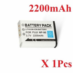 업그레이드 리튬 이온 배터리 Fujifilm Finepix F30 F31FD Real 3D W1 X30 X100 X100T X100LE X100S XS1 2200mAh np95 N, 1) 1 Pcs, 1개