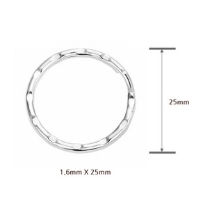 팬던트 악세사리 연결링 (물결형 열쇠고리링 2호) 25mm 원형링 오링 키링 키홀더 연결고리