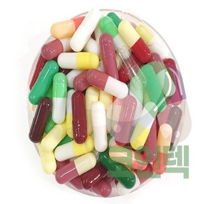 코인텍 공캡슐 100개 용량선택100mg~500mg, 1세트, 적색-백색250mg, 100정