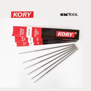 KORY 코리 체인톱줄 체인톱 야스리 엔진톱 날세움 4.0mm 4.8mm 한통 6개입