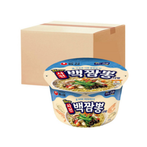 농심 사천 백짬뽕 사발 75g, 16개