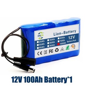 리튬 배터리 팩 용량 DC 12.6V 100Ah CCTV 카메라 모니터 낚시 조명 크세논 램프 충전기 포함 확성기, 02 보라색, 1개