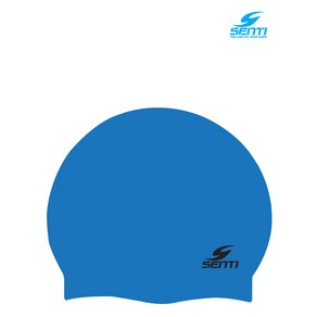 센티 솔리드 실리콘 수영모자, 블루 (SC-203)