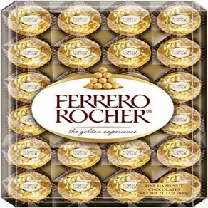 Feeo Roche Fine Hazelnut Chocolates 48 Count Chocolate 페레로 로쉐 파인 헤이즐넛 초콜릿 48개 초콜릿 선물 상자 21.2온, 601g, 1개