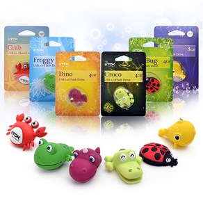 TDK Animal USB 메모리 4GB/USB 2.0/다용도스트랩제공/일체형/실리콘재질/충격보호/깜찍한캐릭터, 무당벌레(Lady Bug), 1개