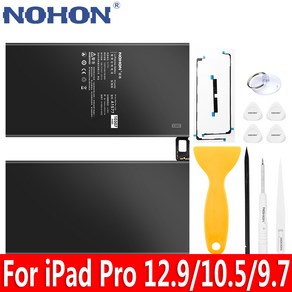 NOHON 노혼 iPad Po 12.9 10.5 9.7 인치 A1664 A1673 A1701 A1709 A1798 A1577 A1584 A1652 교체 태블릿 자가수리 배터리, iPad Po12.9 10307mAh