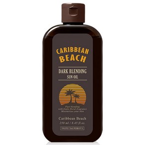 캐리비안비치 퀵 썬텐 다크 블렌딩 선 오일 대용량 250ml 구릿빛, 1개