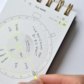 o4ot86f 하루계획 24시 알람 수첩 스탑워치 시간 계획표 수첩 라임 로사 퍼퓸 스톤, (07 워치퍼퓸)