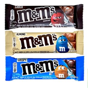 [1+1] m&m 초콜릿 바 크리스피 초코바 밀크 초콜렛 엠엔엠즈 초콜렛 1박스 12개입, 24개