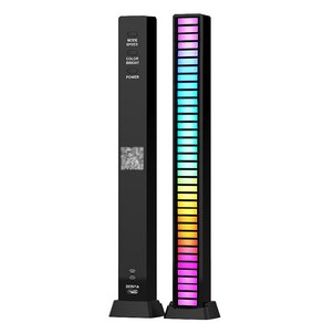 1+1 ROGBID 40LED 스틱바 RGB 이퀄라이저 사운드 댄싱 무드등 뮤직라이트 5V USB연결, 블랙