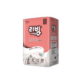 리빙 크리미 화장지 3겹 30롤/휴지/ 무포름/cr-G9174