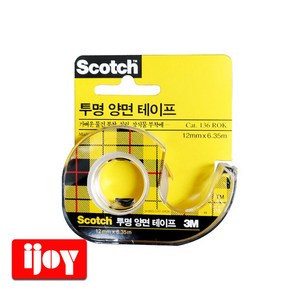 3M 스카치 투명 양면테이프 디스펜서 136ROK 12mm x 6.35m