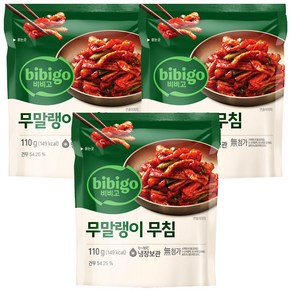 (냉장)비비고 무말랭이 무침110gx3개, 110g, 3개