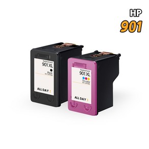 HP 901XL 호환 대용량 잉크, 1개, 2PAC (검정/컬러) 901XL