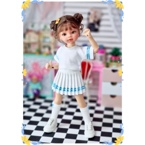 #도리스돌 30cm 옷( 라인 3종세트(스카이블루) )[마구샵]#구체관절인형#bjd#인형옷#유딩이#도리스돌#포켓돌, 1개