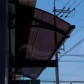 캐노픽스 650X6200 렉산 캐노피 비가림 어닝 처마 분리수거대 낙하물방지 햇빛가리게, 1개, 검정틀 그린렉산