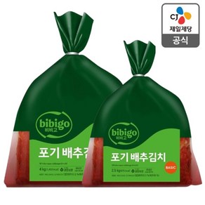 비비고 베이직 포기 배추김치, 2개, 6.5kg