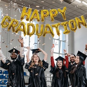 졸업식풍선 HAPPY GRADUATION 레터링풍선, 1개, 골드