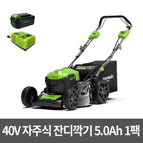 그린웍스 G-MAX 40V자주식잔디깍기(5Ah배터리1+충전기), 1개