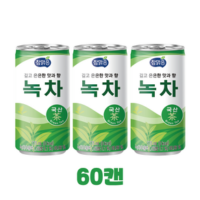 참맑은 녹차 (업소용) 가성비 미니캔, 60개, 175ml