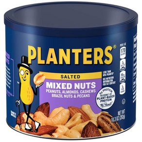 PLANTERS 솔티드 믹스 너트 파티 스낵 10.3온스, 10.3 Ounce (Pack of 1)_nuts, 1개, 292g