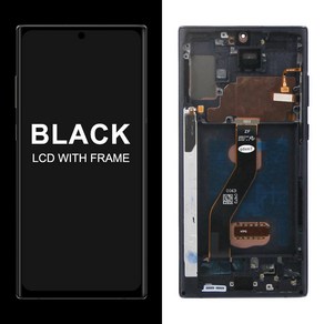 AMOLED Note10 + N975F LCD 디스플레이 터치 스크린 디지타이저 어셈블리 교체 용 삼성 10 Plus, 04 Black With Fame