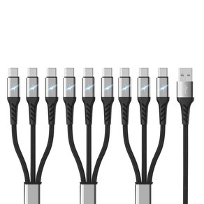 아이엠듀 멀티 3in1 USB to C타입 고속충전 케이블 LED 플렉시블