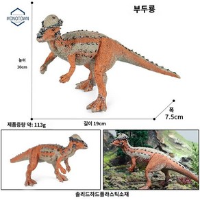 모형 공룡 선물 피규어 인형 파키케팔로사우루스, 19cm 큐티클롱(하드몰드), 1개