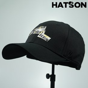 [햇츠온]J0SM203BK HatsON 브랜드 남자 여자 무지 심플 레터링 스트랩 스트럭쳐 하드 볼캡 야구 모자 AD