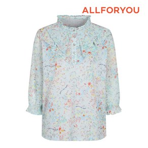 [올포유]여성 전판 프린트 러플 티블라우스 ALTRM3411-830