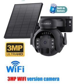 INQMEGA 와이파이 태양 보안 카메라 PIR 인간 감지 PTZ 태양 전지 무선 야외 카메라 4G SIM 8MP 12x 줌, 1개, 1) 3mp Wifi Sola