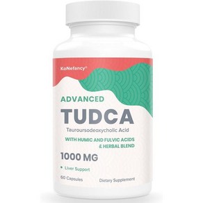 TUDCA 간 세정 디톡스 1000mg 60캡슐 밀크씨슬 허브 블렌드, 60 Count (Pack of 1), 1개