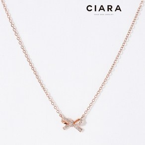 CIARA 14K Chieri 샤이닝라인 리본 목걸이(GoldPlated)