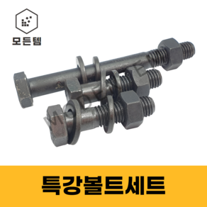 모든템 특강볼트세트M6 M8 M10 M12 육각볼트 특강너트 SCM 볼트 너트 스프링와샤 평와샤 볼트세트, 2개