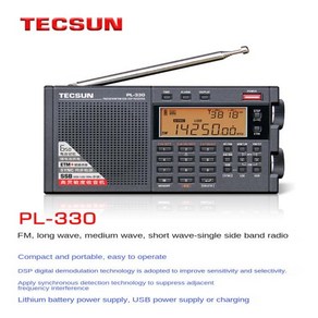 Tecsun PL-330 라디오 펌웨어 FM LW MW-SSB 올 밴드 휴대용, 01 CHINA, 1개