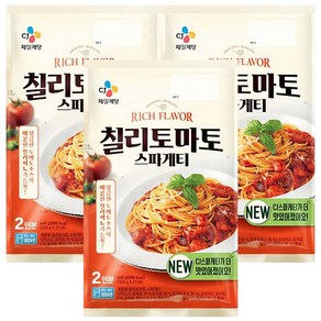 CJ 칠리토마토 스파게티 640g(2인분) x3개 (총 6인분), 640g, 3개