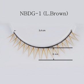 돌모아 구체관절인형 메이크업 인형용 속눈썹 Doll eyelashes - NBDG-1 (L.Bown), 본품, 1개