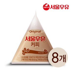 서울우유 추억의 삼각형 커피우유, 8개, 200ml