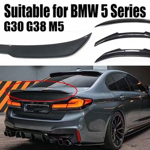 G30 탄소 섬유 프로 스타일 리어 트렁크 스포일러 윙 BMW G38 5 시리즈 M5 525 530 540 립 카 디자인, 2)Not painted