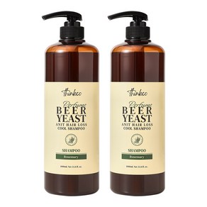 띵코 맥주효모 탈모증상 완화 쿨 샴푸 1000ml 2개 로즈마리향 무향(자연향), 1L