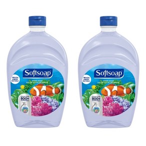 Softsoap 소프트솝 액상 핸드 솝 리필 아쿠아리움 핸드워시 50oz(1.47L) 2팩, 2개, 1.47L